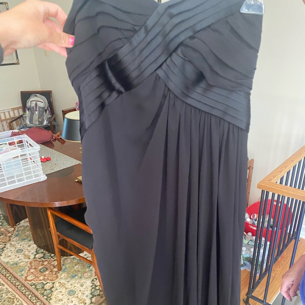 ABS by Allen Schwartz Black strapless formal evening gown